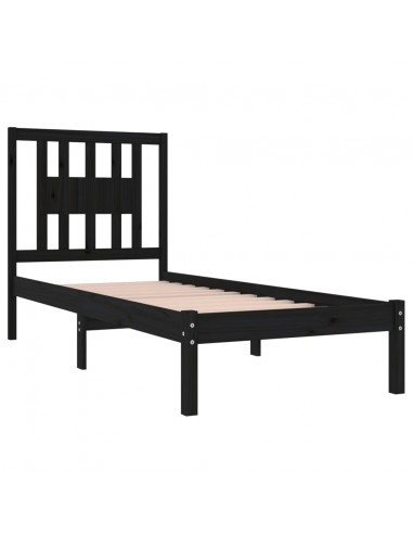 Giroletto in Legno Massello Nero 75x190 cm Small Single