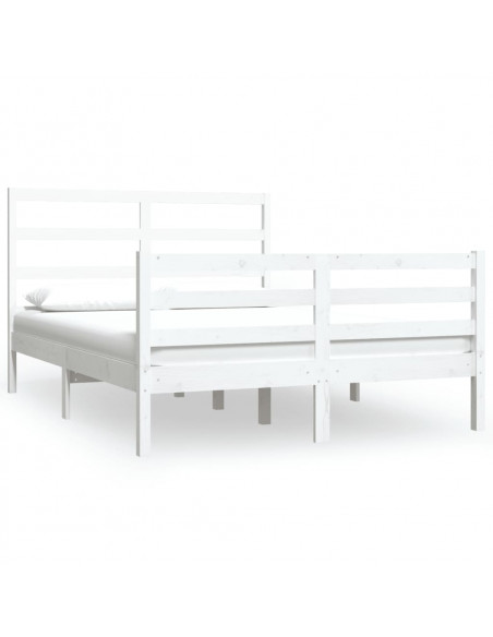 Giroletto Bianco Legno Massello di Pino 120x190cm Small Double