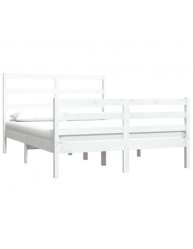 Giroletto Bianco Legno Massello di Pino 120x190cm Small Double