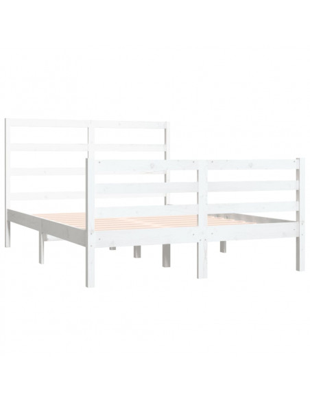 Giroletto Bianco Legno Massello di Pino 120x190cm Small Double