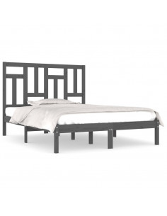 Giroletto Grigio in Legno Massello di Pino 200x200 cm 2