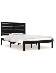 Giroletto Nero in Legno Massello 135x190 cm Double 2