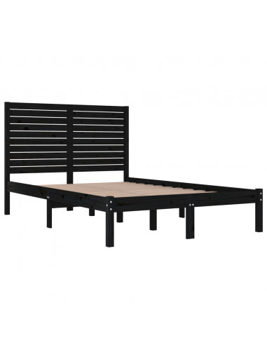 Giroletto Nero in Legno Massello 135x190 cm Double