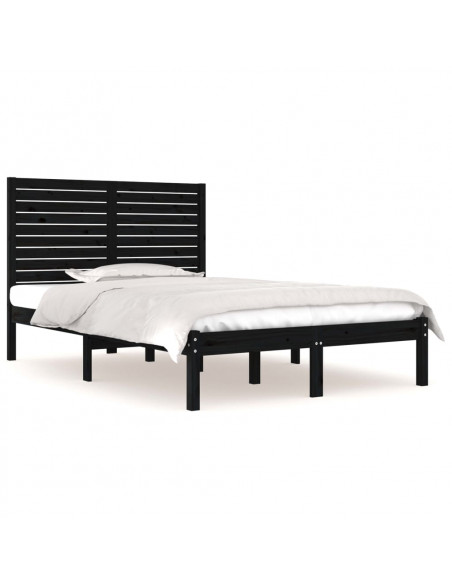 Giroletto Nero in Legno Massello 140x190 cm