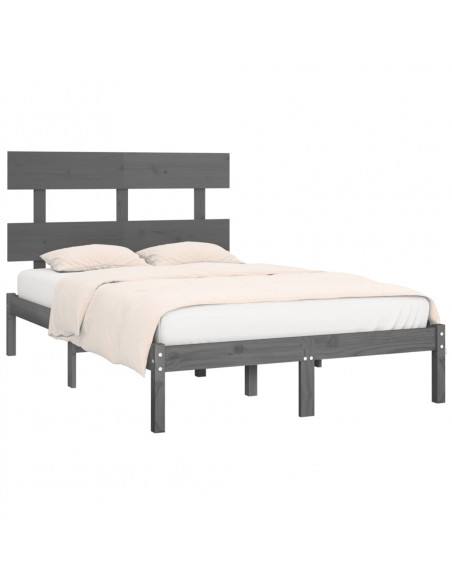 Giroletto Grigio in Legno Massello 135x190 cm Double