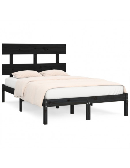 Giroletto Nero in Legno Massello 140x190 cm