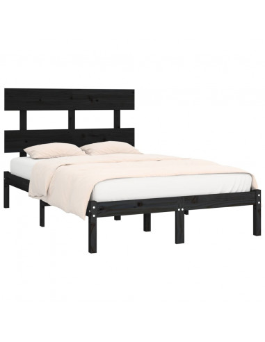 Giroletto Nero in Legno Massello 140x190 cm