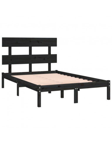 Giroletto Nero in Legno Massello 140x190 cm