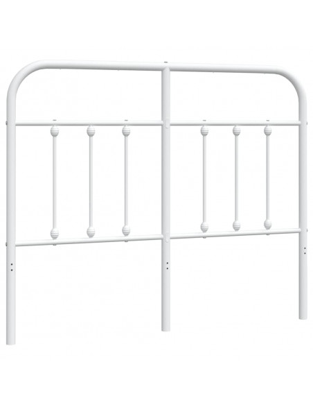 Testiera in Metallo Bianco 120 cm