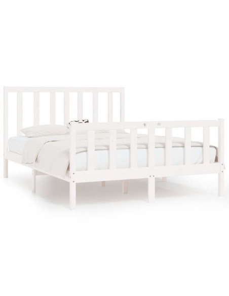 Giroletto Bianco in Legno Massello 120x190 cm Small Double