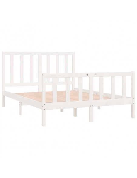Giroletto Bianco in Legno Massello 120x190 cm Small Double