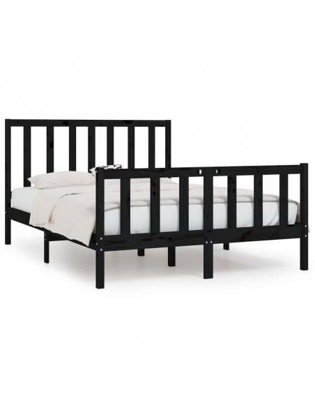 Giroletto Nero in Legno Massello 140x190 cm