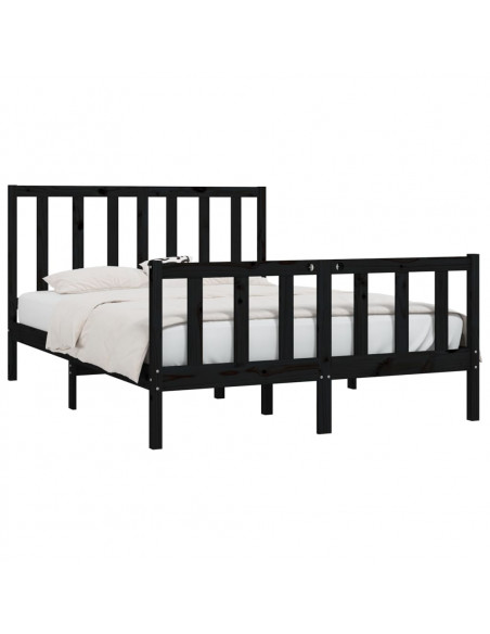 Giroletto Nero in Legno Massello 140x190 cm