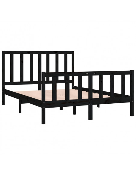 Giroletto Nero in Legno Massello 140x190 cm