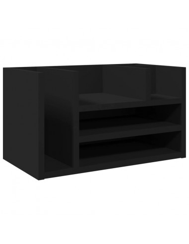 Organizer da Scrivania Nero 44,5x24x25 cm in Legno Multistrato