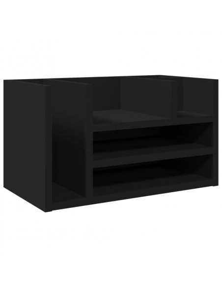 Organizer da Scrivania Nero 44,5x24x25 cm in Legno Multistrato