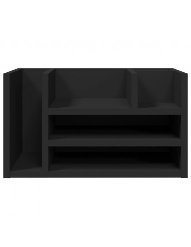 Organizer da Scrivania Nero 44,5x24x25 cm in Legno Multistrato
