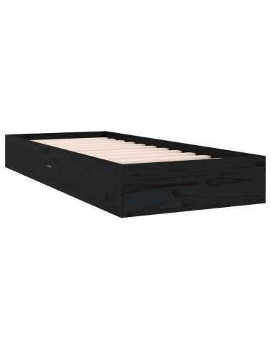 Giroletto in Legno Massello Nero 75x190 cm Small Single