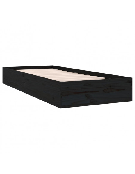 Giroletto in Legno Massello Nero 75x190 cm Small Single