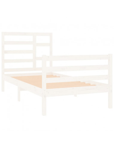Giroletto Bianco in Legno Massello 90x190 cm Single