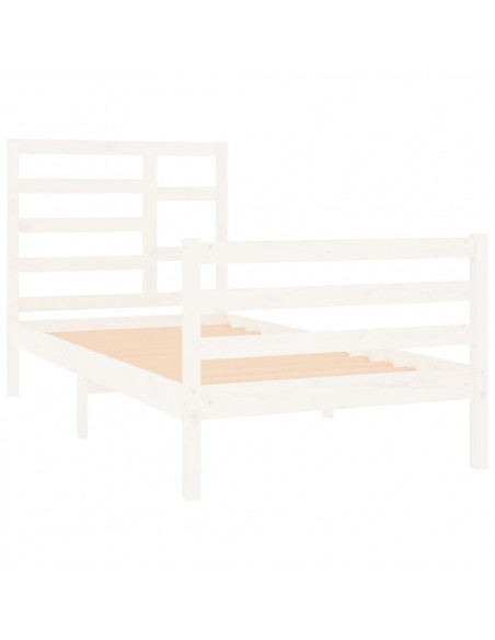 Giroletto Bianco in Legno Massello 90x190 cm Single