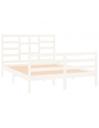 Giroletto Bianco in Legno Massello 120x190 cm Small Double