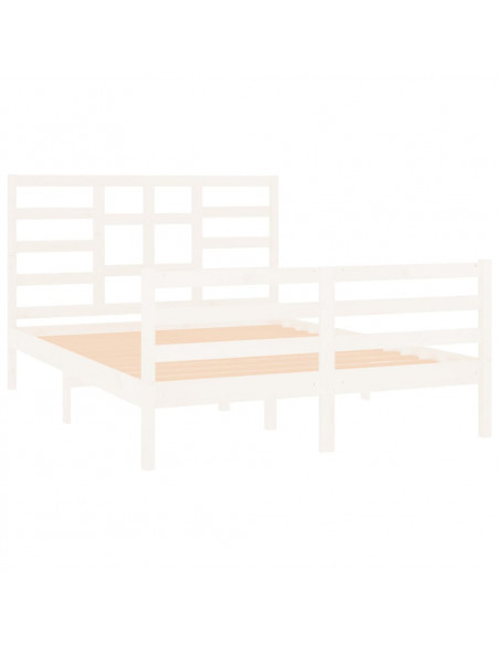 Giroletto Bianco in Legno Massello 120x190 cm Small Double