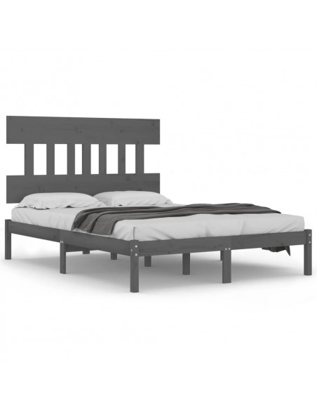 Giroletto Grigio in Legno Massello 135x190 cm Double