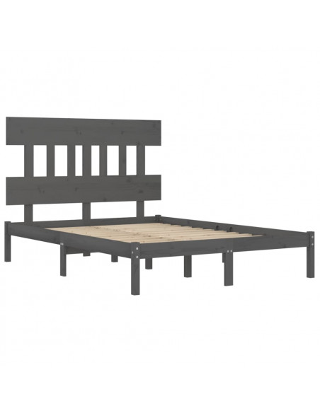 Giroletto Grigio in Legno Massello 135x190 cm Double