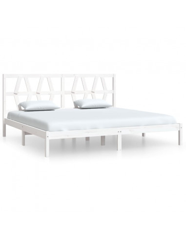 Giroletto Bianco in Legno Massello di Pino 200x200 cm