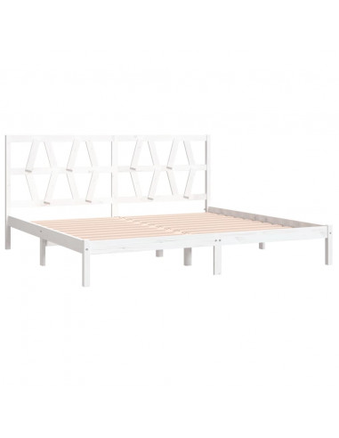 Giroletto Bianco in Legno Massello di Pino 200x200 cm