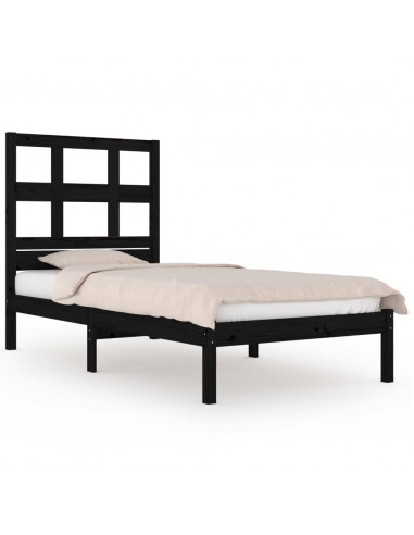 Giroletto in Legno Massello Nero 75x190 cm Small Single