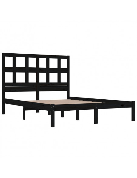 Giroletto Nero in Legno Massello di Pino 200x200 cm