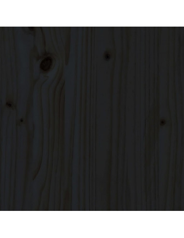 Giroletto Nero in Legno Massello di Pino 200x200 cm