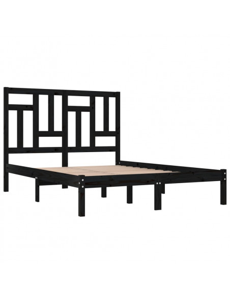 Giroletto Nero in Legno Massello di Pino 200x200 cm