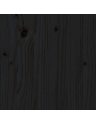 Giroletto Nero in Legno Massello di Pino 200x200 cm
