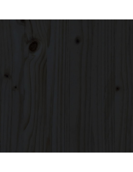 Giroletto Nero in Legno Massello di Pino 200x200 cm