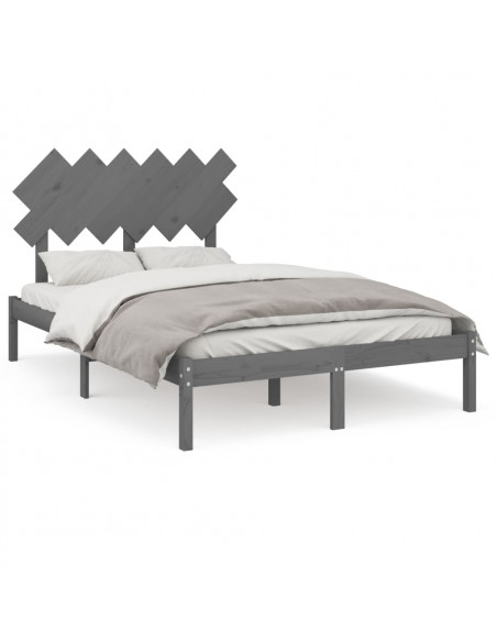 Giroletto Grigio 135x190 cm Double in legno Massello