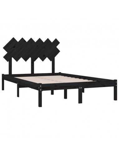 Giroletto Nero 135x190 cm Double in legno Massello