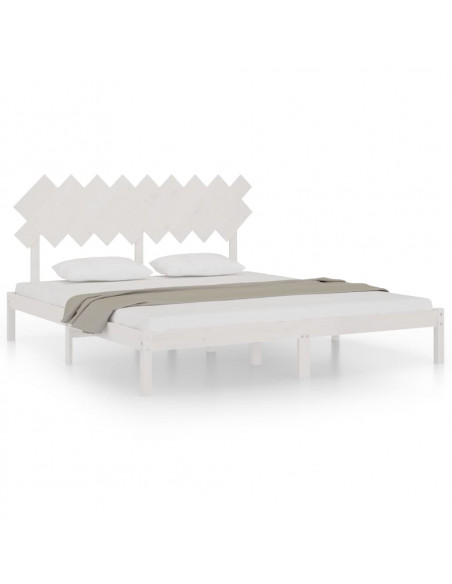 Giroletto Bianco 180x200 cm Super King in Legno Massello
