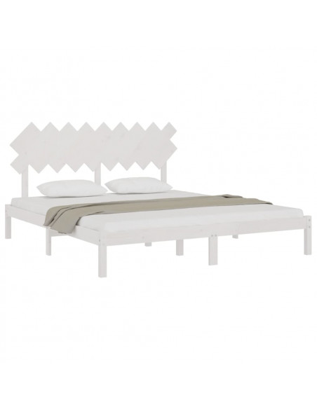 Giroletto Bianco 180x200 cm Super King in Legno Massello
