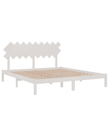 Giroletto Bianco 180x200 cm Super King in Legno Massello