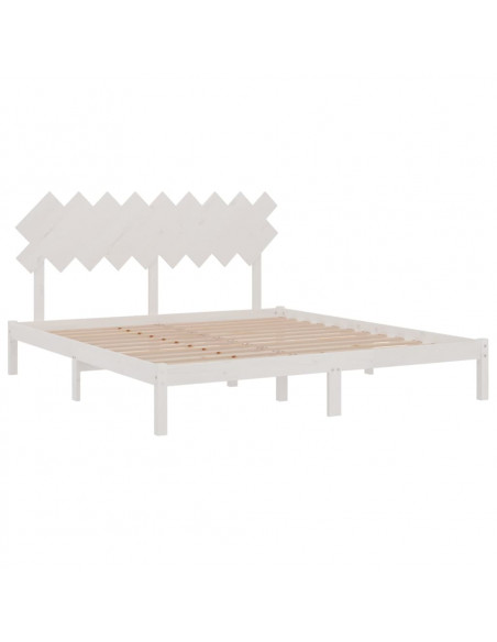 Giroletto Bianco 180x200 cm Super King in Legno Massello