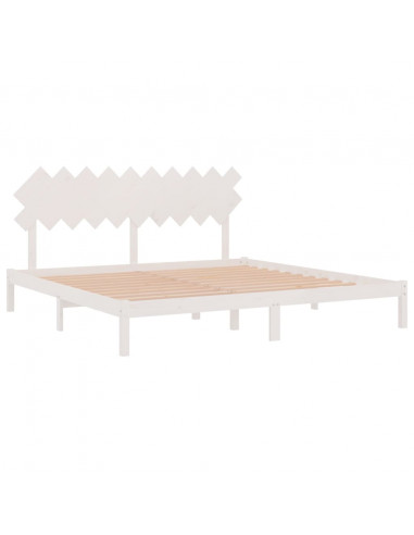 Giroletto Bianco 200x200 cm in Legno Massello