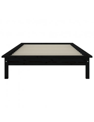 Giroletto Nero 90x200 cm in Legno Massello di Pino