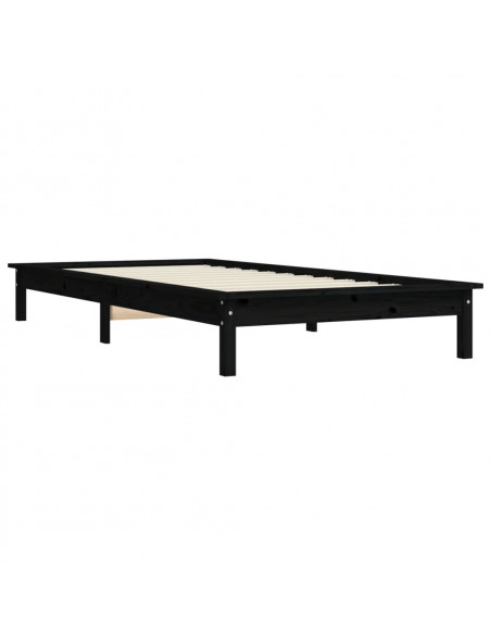 Giroletto Nero 100x200 cm in Legno Massello di Pino