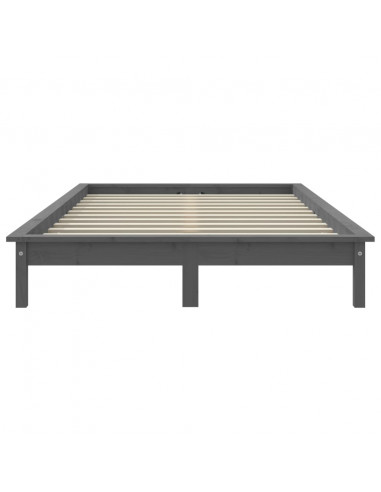 Giroletto Grigio 150x200 cm in Legno Massello di Pino King Size