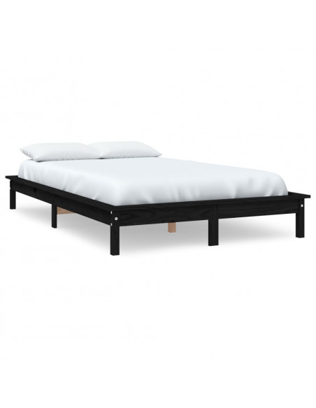 Giroletto Nero 150x200 cm King in Legno Massello di Pino