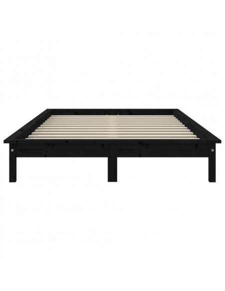 Giroletto Nero 150x200 cm King in Legno Massello di Pino