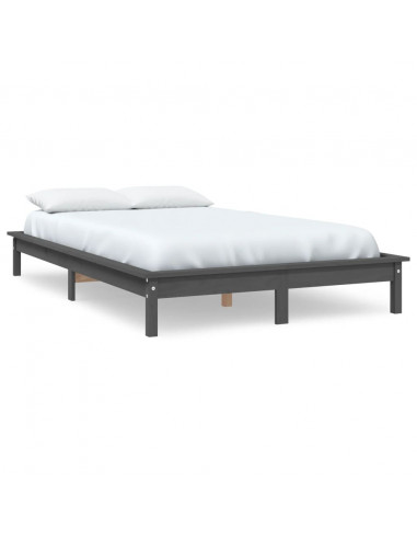 Giroletto Grigio 160x200 cm in Legno Massello di Pino
